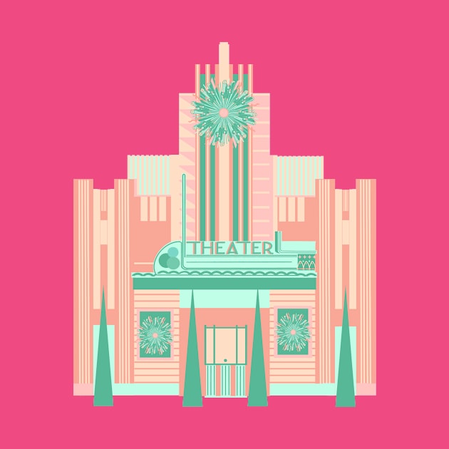 Art Deco Theater Christmas by jenblove