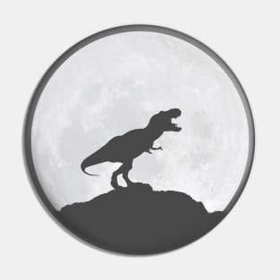 Tyrannosaur and the Moon Pin