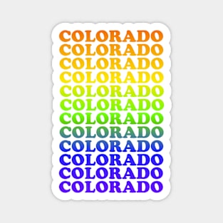 Retro Colorado Rainbow Tourist Design Magnet