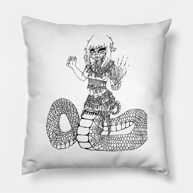 Kumi Coloring Book Page Pillow by lisaeldred