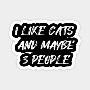 I Like Cats and Maybe 3 People Magnet