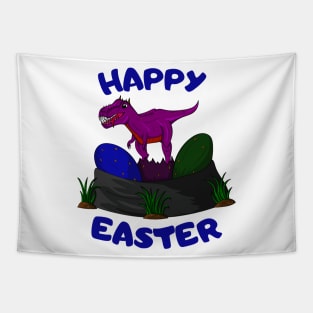 Happy Easter Wished Cute Dinosaur Tapestry