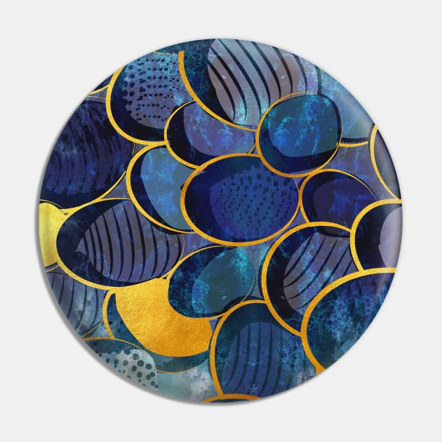 Abstract deep blue Pin by SelmaCardoso