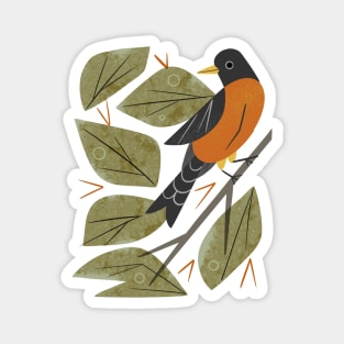 Perching Robin Magnet