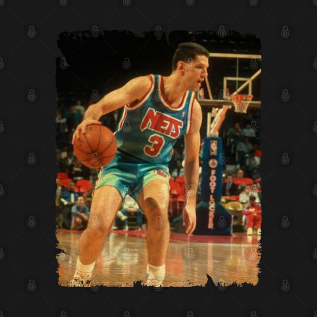 Drazen Petrovic - Vintage Design Of Basketball by JULIAN AKBAR PROJECT