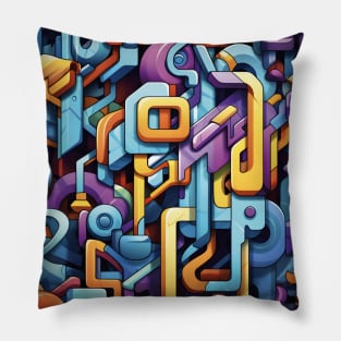 Graffiti Fusion Flow Pillow