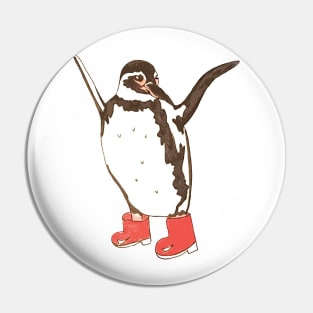 Penguin in wellies Pin