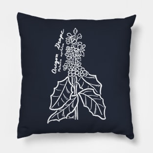 Oregon Grape line art Pillow