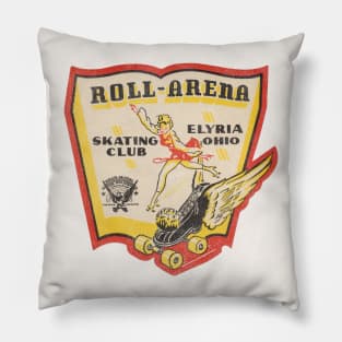 Roll-Arena Roller Rink Vintage Defunct Skating Club Pillow