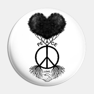 Peace symbol with tree peace sing Pin