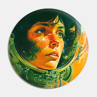 We Are Floating In Space - 61 - Sci-Fi Inspired Retro Artwork Pin