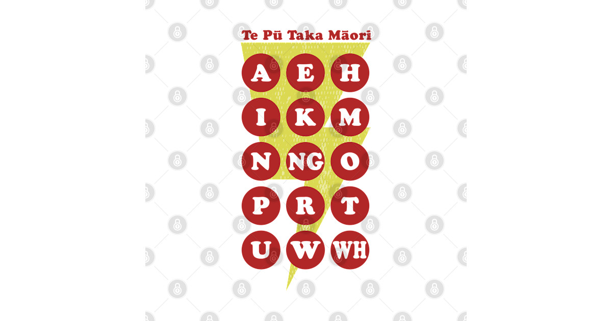 Maori Alphabet Maori TShirt TeePublic
