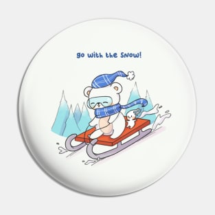 Go with the snow Pin