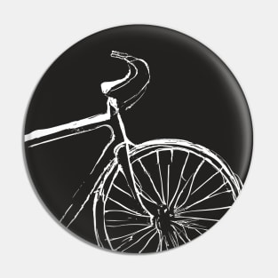 White Bike Pin