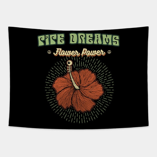 Flower Power Tapestry by Pipe Dreams Clothing Co.