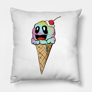 Ice Cream Kaiju (Cone, Rainbow) Pillow