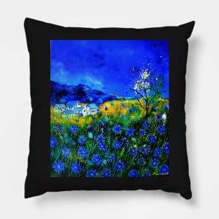 Blue Cornflowers Pillow