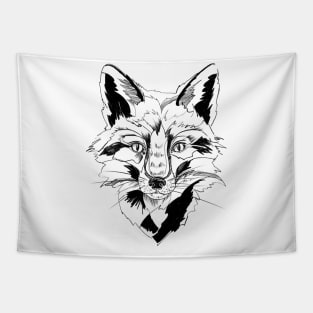 Cute Fox Sketch Tapestry