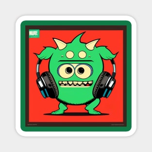 Headphones Monster Cartoon Magnet