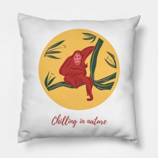 chilling ape Pillow