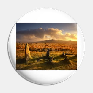 Merrivale Stone Rows Sunset Pin