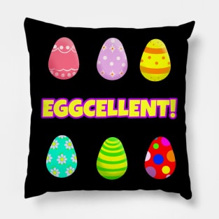 Eggcellent Easter colored Eggs Pillow