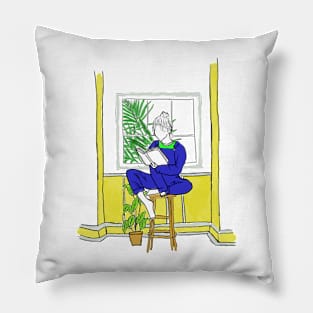 visual art girl Pillow