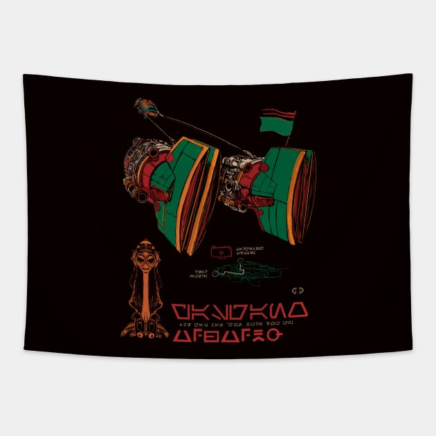 Gasgano - podracer Tapestry by retrosaurus