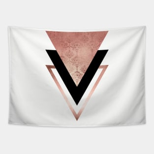 Art Deco Geometric Triangles Tapestry