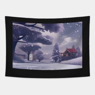 Winter landscape Tapestry