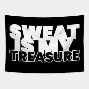 Sweat Is My Treasure Fitness Tapestry