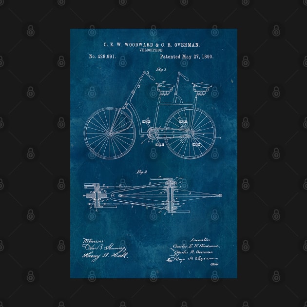 Blueprint Tandem Bicycle Patent by JoolyA