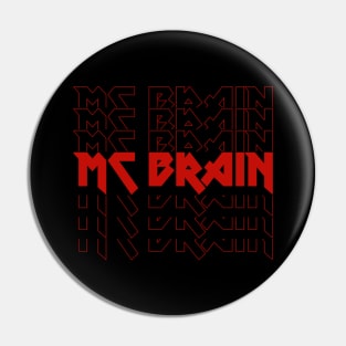 IRON TEXT || MCBRAIN DRUMMER Pin