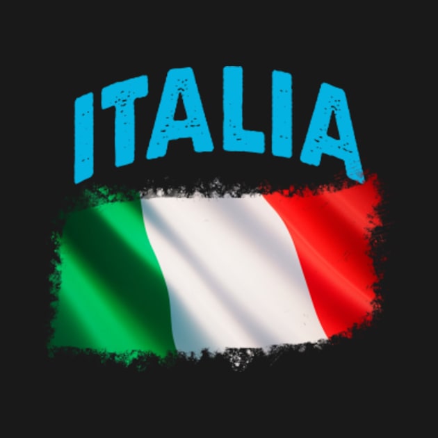 Italia Italy Flag Italian Vintage by Kardio