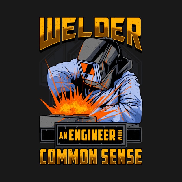 Welder An Engineer With Common Sense Funny Welding by theperfectpresents