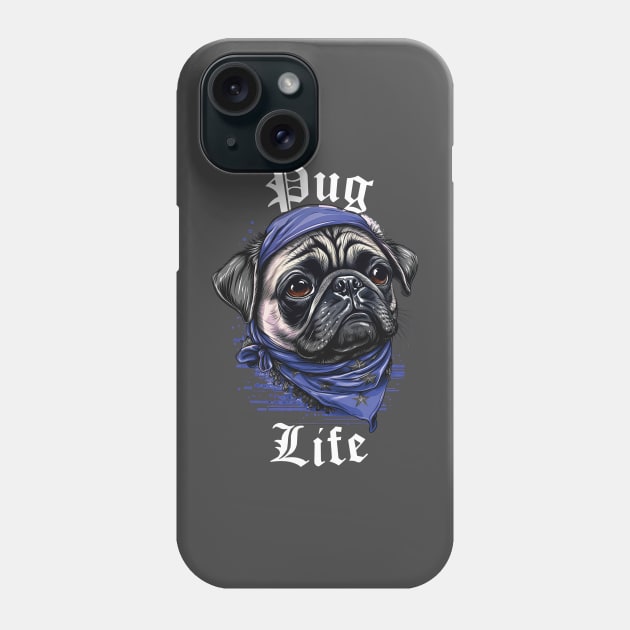 Pug Life - Dark colors Phone Case by Astroman_Joe