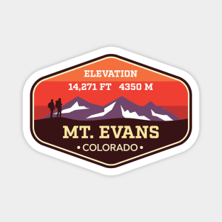 Mt Evans Colorado - 14ers Mountain Climbing Badge Magnet