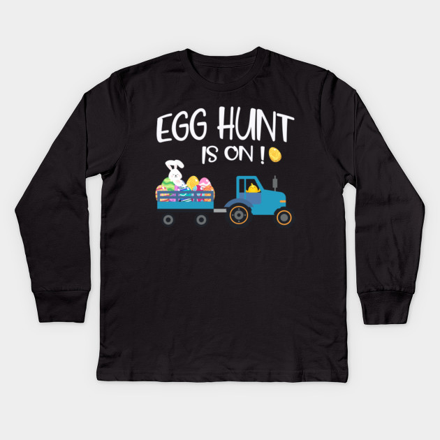 Easter Egg Hunt Gift for Tractor Loving Kids Toddler//Kids Long Sleeve T-Shirt