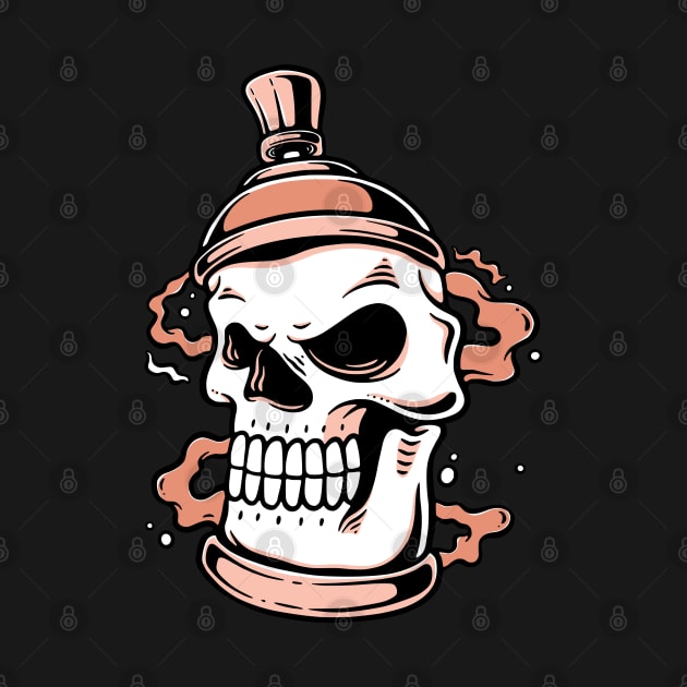 Angry Spray Skull by Pongatworks Store