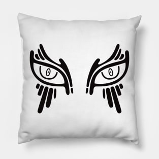 Abstract tribal tattoo with eye concept No. A22 Pillow