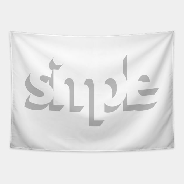 Simple (3D white) Tapestry by FattoAMano