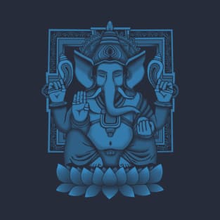 Blue Ganesh Halftone T-Shirt