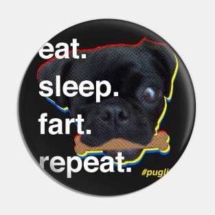 Mulder the One-Eyed Pug Pin