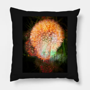 Dandelion Red Pillow