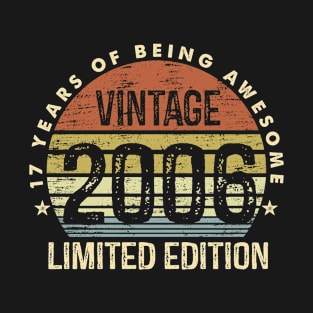 Vintage 2006 Limited Edition 17 Years Of Being Awesome T-Shirt