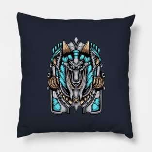 Mechanubis Illustration Pillow