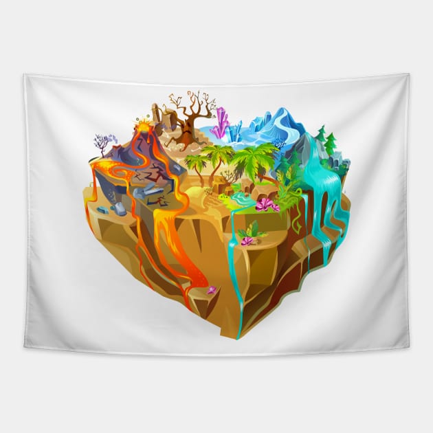 Island Colorful Tapestry by Mako Design 