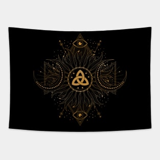 Triquetra - Earth, Sea & Sky | Pagan Symbol Tapestry