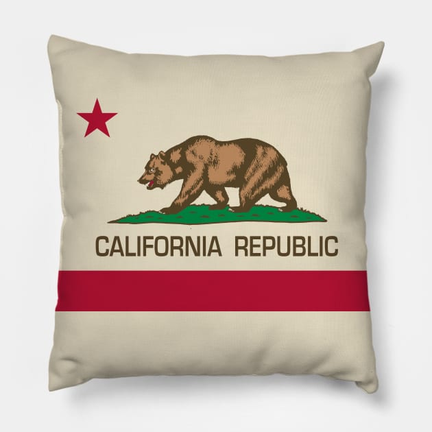 California Republic Bear Pillow by Sterling