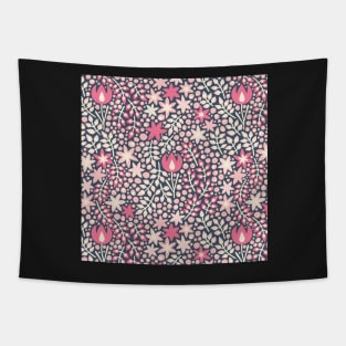 Pink Flowers Tapestry